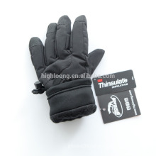 Wholesale cheap price black ski gloves with thinsulate lining